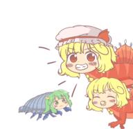 angry bug crying daiyousei embodiment_of_scarlet_devil flandre_scarlet mini_gyate pacifier scared wings // 1622x1580 // 814.0KB