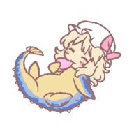 dino eating food fruit peach plesiosaur silent_sinner_in_blue watatsuki_no_toyohime // 300x300 // 23.6KB