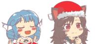 christmas double_dealing_character imaizumi_kagerou wakasagihime // 1400x650 // 61.3KB