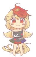 alternate_outfit chicken detailed ears forward_facing full_bodied hecatia_lapislazuli legacy_of_lunatic_kingdom niwatari_kutaka peace_symbol skirt wily_beast_and_weakest_creature // 700x1100 // 74.9KB