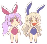 full_bodied nsfw playboy_bunny silent_sinner_in_blue sisters watatsuki_no_toyohime watatsuki_no_yorihime // 1400x1300 // 84.8KB
