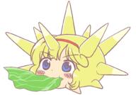 alice_margatroid dino eating food lettuce perfect_cherry_blossom // 1000x700 // 57.6KB