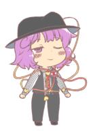 alternate_headwear alternate_outfit badass belt full_bodied komeiji_satori subterranean_animism winking // 750x1100 // 36.6KB