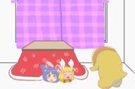 dino joutouguu_mayumi kotatsu legacy_of_lunatic_kingdom mayumadillo ringo seiran sleeping wily_beast_and_weakest_creature // 2078x1374 // 1.0MB