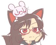 alternate_headwear bunny double_dealing_character glasses imaizumi_kagerou rabbit thinking // 800x650 // 25.3KB