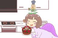 cake chocolate dino double_dealing_character flower hidden_star_in_four_seasons kitchen matara_okina oven tsukumo_yatsuhashi valentine's_day // 1500x992 // 281.0KB