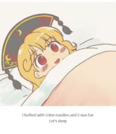 funny junko legacy_of_lunatic_kingdom meme sleeping // 598x688 // 409.4KB