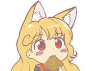 cat_ears eating junko legacy_of_lunatic_kingdom lowres neko tagme // 400x300 // 26.2KB