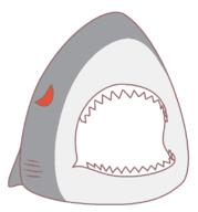 costume shark template // 755x809 // 30.1KB
