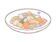 carrot chicken chikuzenni food plate tagme template vegetable // 800x600 // 19.3KB