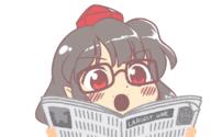 funny glasses meme mountain_of_faith newspaper phantasmagoria_of_flower_view reading shameimaru_aya wtf // 740x481 // 166.2KB