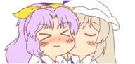 kiss silent_sinner_in_blue sisters watatsuki_no_toyohime watatsuki_no_yorihime wholesome wild_and_horned_hermit // 1051x502 // 121.1KB