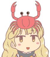 alternate_headwear crab funny hidden_star_in_four_seasons matara_okina seafood // 597x677 // 37.3KB