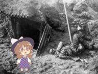 full_bodied greyscale kasen-chan_thread mindbreak nsfw real_life scary shocked skeleton urban_legend_in_limbo usami_sumireko war // 1425x1080 // 817.2KB