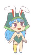 alternate_headwear breasts bunny_suit earrings ears full_bodied haniyasushin_keiki wily_beast_and_weakest_creature // 800x1260 // 51.3KB