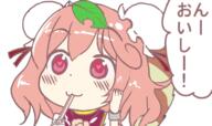 chopsticks eating futatsuiwa_mamizou heart_eyes hybrid ibaraki_kasen ten_desires untranslated utensils wild_and_horned_hermit // 800x473 // 318.9KB