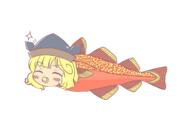 embodiment_of_scarlet_devil eyes_closed fish flandre_scarlet hidden_star_in_four_seasons hybrid matara_okina pacifier wtf // 3371x2348 // 830.8KB