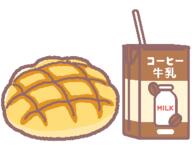 bread coffee food melonpan milk template // 350x300 // 6.7KB