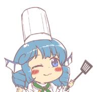 alternate_headwear alternate_outfit chef chef_hat double_dealing_character spatula wakasagihime weapon // 850x800 // 36.1KB
