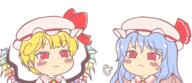 alternate_headwear embodiment_of_scarlet_devil flandre_scarlet remilia_scarlet // 1500x650 // 119.5KB