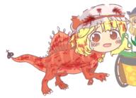 blood crying dino embodiment_of_scarlet_devil flandre_scarlet hidden_star_in_four_seasons matara_okina planet sad vehicle // 1141x825 // 352.8KB