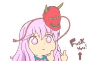 angry dual_wield english funny hata_no_kokoro hopeless_masquerade meme middle_finger // 1000x650 // 27.7KB