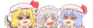 crying embodiment_of_scarlet_devil flandre_scarlet izayoi_sakuya remilia_scarlet sad scary // 2000x610 // 132.7KB