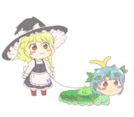 bug caterpillar ears eternity_larva full_bodied hidden_star_in_four_seasons kirisame_marisa leash pet // 1800x1579 // 50.5KB