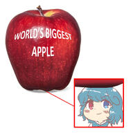 apple english food fruit funny meme tatara_kogasa ten_desires undefined_fantastic_object // 3000x3000 // 901.9KB