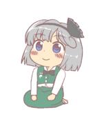 detailed full_bodied konpaku_youmu perfect_cherry_blossom sitting wholesome // 848x1100 // 31.7KB