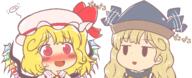 blushing embodiment_of_scarlet_devil flandre_scarlet hidden_star_in_four_seasons matara_okina // 1500x610 // 77.8KB