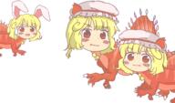 baby dino embodiment_of_scarlet_devil flandre_scarlet mini_gyate shocked sweating // 1700x1000 // 313.4KB