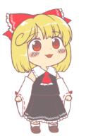 alternate_headwear alternate_outfit embodiment_of_scarlet_devil hakurei_reimu hybrid ribbon rumia // 650x1020 // 37.3KB